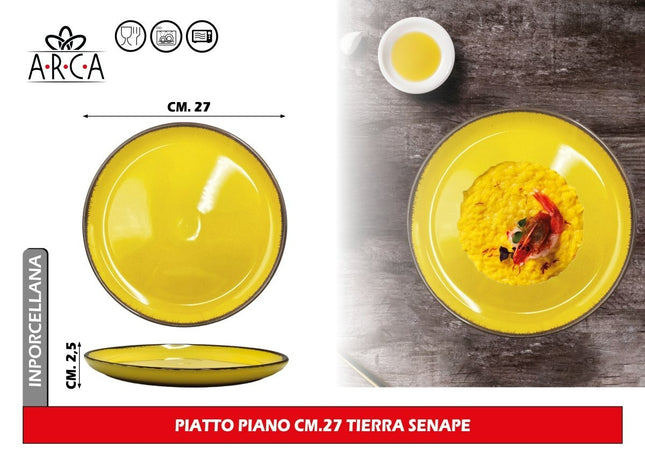 PIATTO PIANO CM.27 TIERRA SENAPE Arca