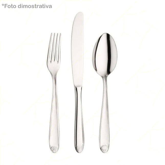 Coltello Da Tavola Stampato Flavia In Acciaio Inox - Design Elegante, Per Bar Ristorante Casa