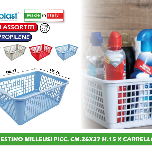 Ecoplast Cestino Multiuso Per Carrello - Piccolo (26X37X15H Cm)