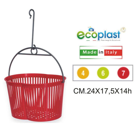 Ecoplast Cestino Portamollette - Colori Giallo, Verde, Rosso
