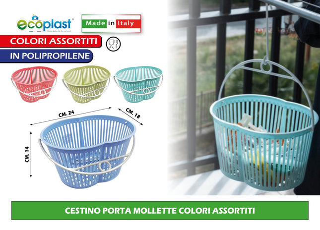 Ecoplast Cestino Portamollette - Colori Giallo, Verde, Rosso Ecoplast