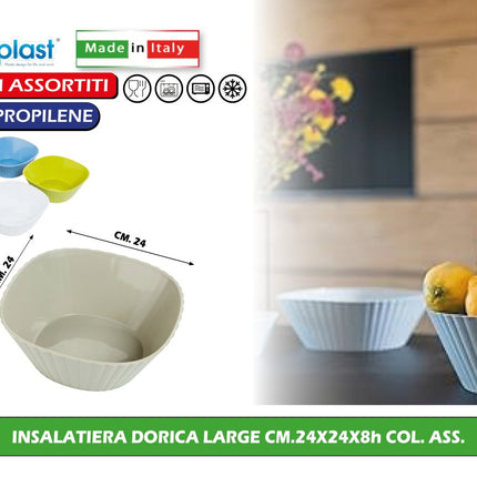 Ecoplast Insalatiera Dorica In Dimensioni Grandi Per Insalate E Preparazioni In Cucina