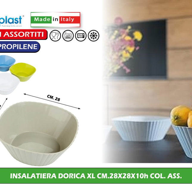 Ecoplast Insalatiera Dorica In Dimensioni Grandi Per Insalate E Preparazioni In Cucina