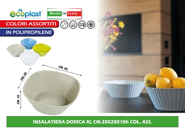 Ecoplast Insalatiera Dorica In Dimensioni Grandi Per Insalate E Preparazioni In Cucina Ecoplast
