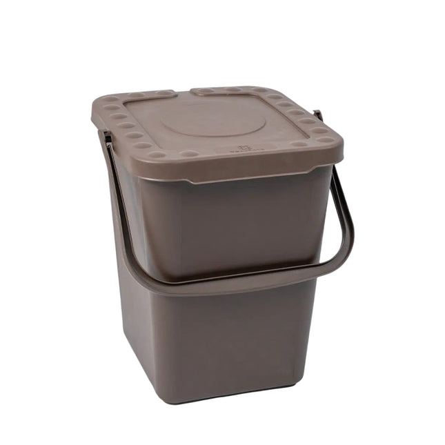 Ecoplast Pattumiera Per Raccolta Differenziata, Apertura A Libro, Flessibile E Indeformabile, Resiste A Tutte Le Temperature, Interno Ed Esterno, Oltre 80% Plastica Riciclata, Made In Italy, Marrone