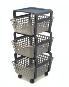 Ecoplast Carrello Portafrutta Modula 3 Piani E Carrello Da Cucina Dimensioni 29X42X75 Cm Ecoplast