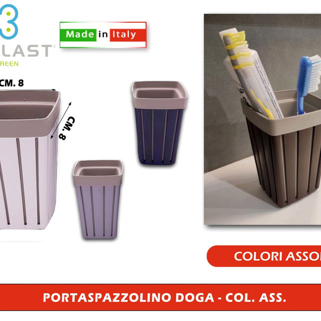 Ecoplast Portaspazzolino Linea Doga - Colori Assortiti