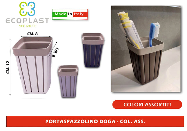 Ecoplast Portaspazzolino Linea Doga - Colori Assortiti Ecoplast