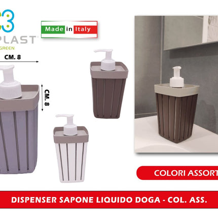 Ecoplast Dispenser Sapone Liquido Linea Doga - Colori Assortiti