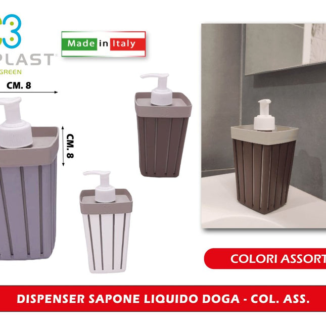 Ecoplast Dispenser Sapone Liquido Linea Doga - Colori Assortiti