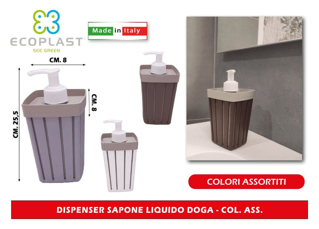 Ecoplast Dispenser Sapone Liquido Linea Doga - Colori Assortiti Ecoplast