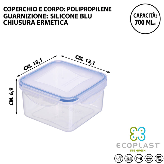 Contenitori Alimentari Ermetici Quadrati Superlock | Da 700ml a 2000ml e Bundle