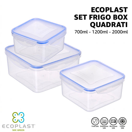 Contenitori Alimentari Ermetici Quadrati Superlock | Da 700ml a 2000ml e Bundle