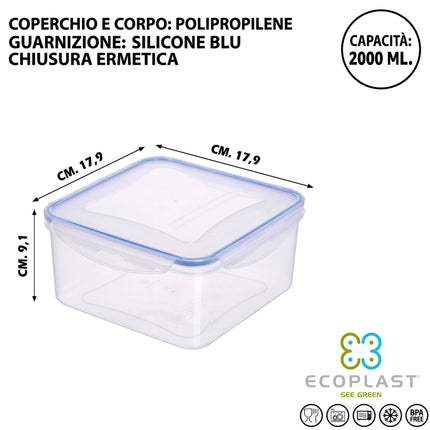 Contenitori Alimentari Ermetici Quadrati Superlock | Da 700ml a 2000ml e Bundle
