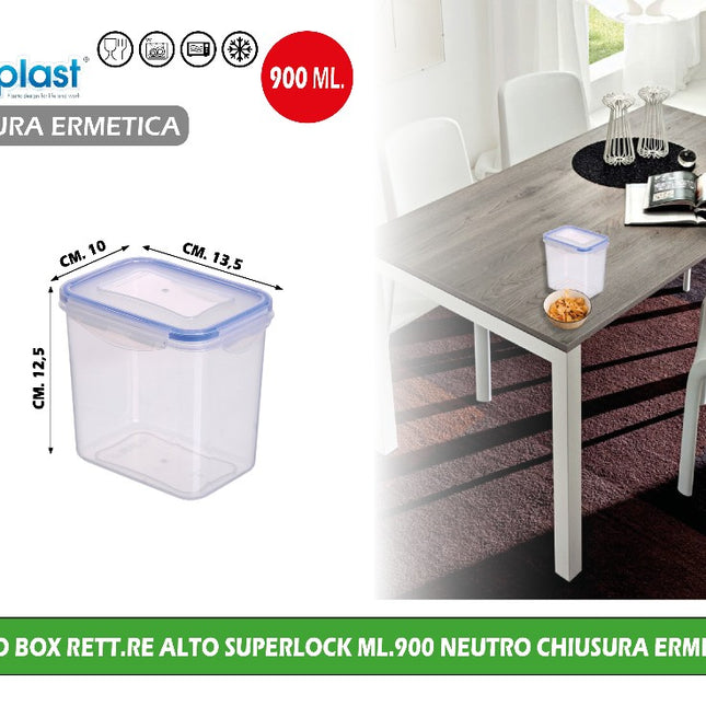 Frigo Box Rett.Re Alto Superlock Ml.900 Neutro Chiusura Ermetica Ecoplast