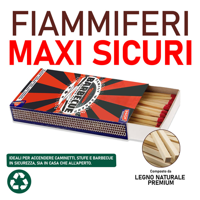 Polyflame FIAMMIFERI SET 40 PZ. CM.20 GRILL HOUSE Polyflame