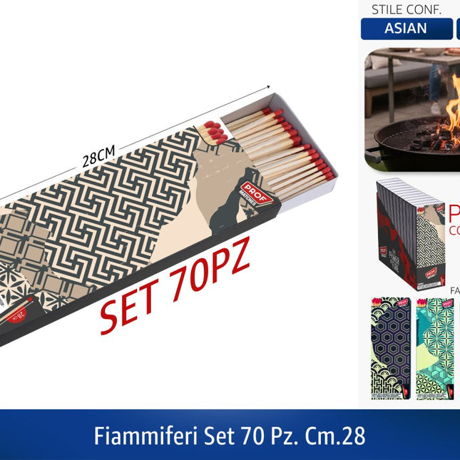 Polyflame FIAMMIFERI SET 70 PZ. CM.28 Polyflame