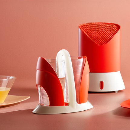 Set Cucina 3 Pezzi Ecoplast Linea Tulipano – Portarotolo, Portabicchieri e Portatovaglioli in Plastica Riciclata | Made in Italy Ecoplast