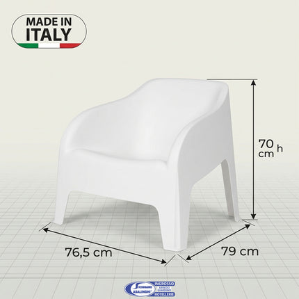 Set 2 Poltrone Petra Toomax da Esterno – Lounge Relax per Giardino e Terrazzo Plastmeccanica