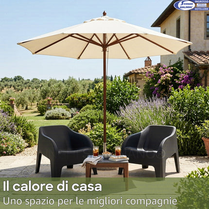 Set 2 Poltrone Petra Toomax da Esterno – Lounge Relax per Giardino e Terrazzo Plastmeccanica