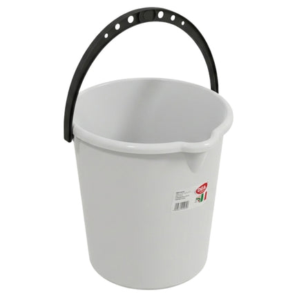 Secchio con Becco Plastica 10L Bianco 31x29x27h Made in Italy