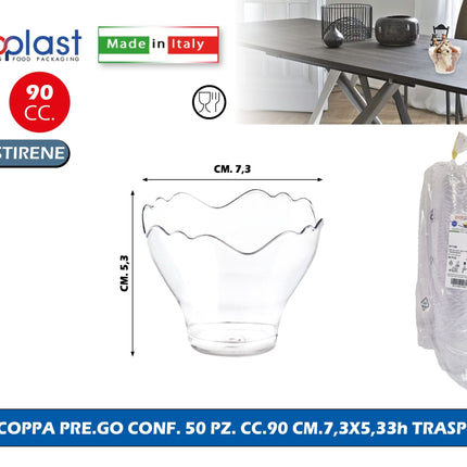 Poloplast Coppa Pre.Go Conf. 50 Pz. Cc.90 Cm.7,3X5,33H Trasp. Polo Plast srl