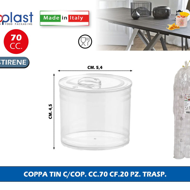 Poloplast Coppa Tin C/Cop. Cc.70 Cf.20 Pz. Trasp. Polo Plast srl