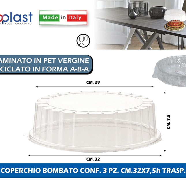 Poloplast Coperchio Bombato Cm.32X7,5H Trasp. Polo Plast srl