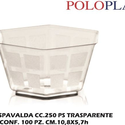 Poloplast Coppa Spavalda Cc.250 Ps Trasp. Conf. 100 Pz. Cm.10,8X5,7H Polo Plast srl