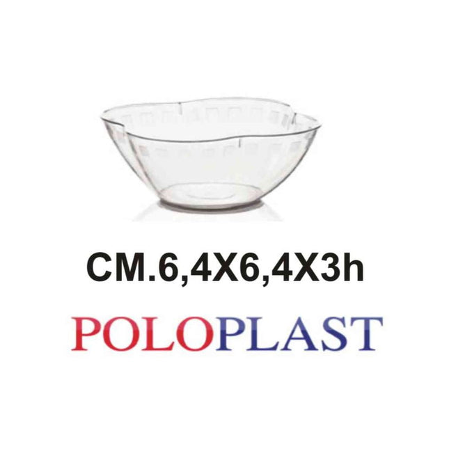 Poloplast Minidessert Cf.50 Pz. Cc.60 Cm.6,4X6,4X3H Nuvoletta Trasp. Polo Plast srl
