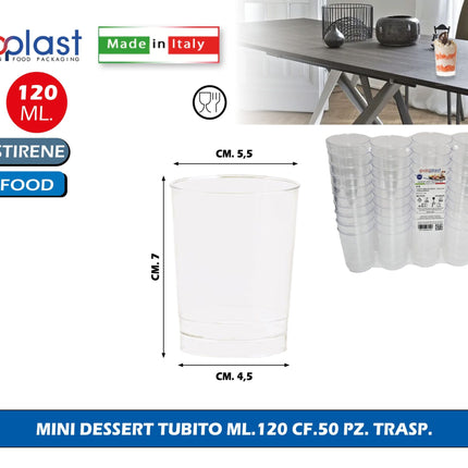 Poloplast Mini Dessert Tubito Ml.120 Cf.50 Pz. Trasp. Polo Plast srl