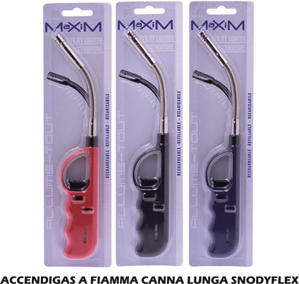 Polyflame Accendigas Snodyflex Canna Lunga Ricaricabile, Utility Lighter Polyflame