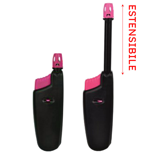 Polyflame Accendigas a Fiamma Corta Estraibile – Singolo, 2/3 Pezzi o Box con Colori Assortiti Polyflame