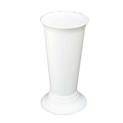 Lega| Portafiori In Plastica Colore Bianco | Altezza 26 Cm, Diametro Circolare 12,5 Cm.