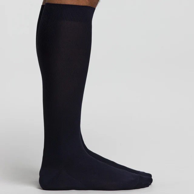 Pompea Calza Uomo Lunga Piquet: Eleganza e Comfort per Ogni Giorno (Set 3 Paia Blu) - Tutto Tutto Meno Meno
