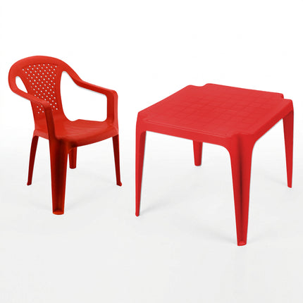 Set Tavolino e Sedie per Bambini in Plastica Progarden - Made in Italy
