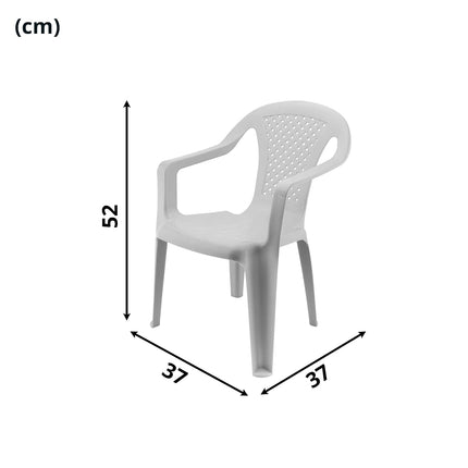 Progarden Sedia Piccola Per Bambini Poltroncina In Plastica Impilabile Con Braccioli 37X37X52H Cm