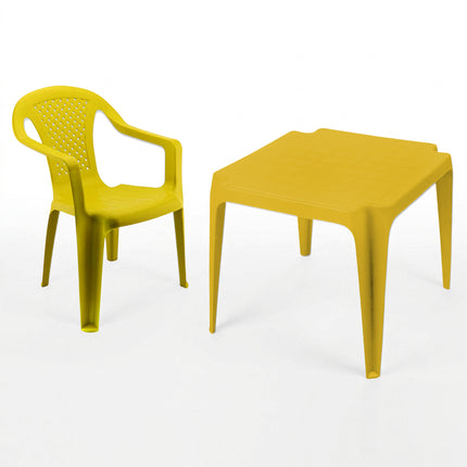 Set Tavolino e Sedie per Bambini in Plastica Progarden - Made in Italy