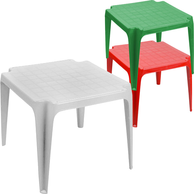 Progarden Tavolino In Plastica Impilabile Per Bambini 55X50X44 Cm, Robusto E Leggero