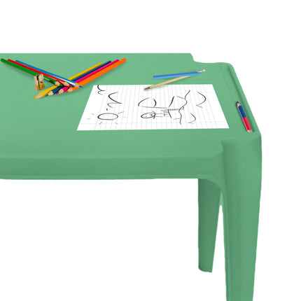 Progarden Tavolino In Plastica Impilabile Per Bambini 55X50X44 Cm, Robusto E Leggero