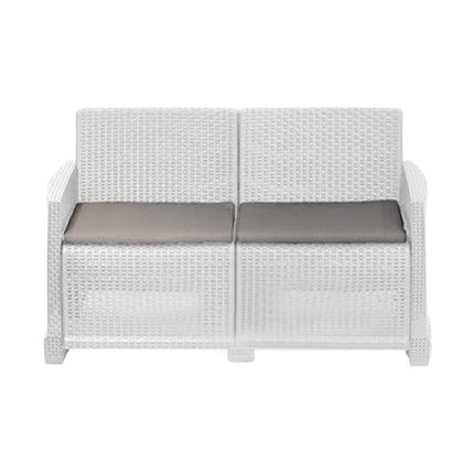 Progarden Salotto Da Giardino Completo Como Set Divano + Tavolino + 2 Poltrone Da Esterni Con Finitura Effetto Rattan