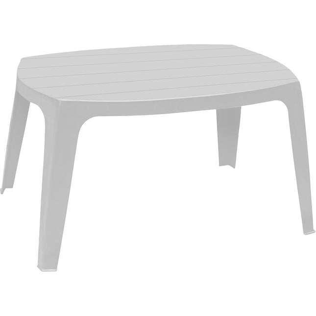 Progarden Tavolino Basso Per Salottino Esterno Bar Kai Tavolo Impilabile In Plastica Da Giardino Bianco 76,5X50X46H Cm