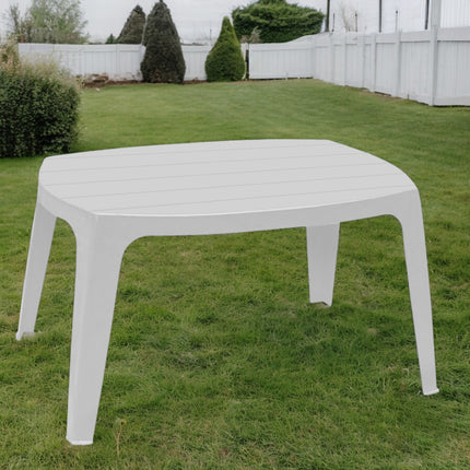 Progarden Tavolino Basso Per Salottino Esterno Bar Kai Tavolo Impilabile In Plastica Da Giardino Bianco 76,5X50X46H Cm Progarden