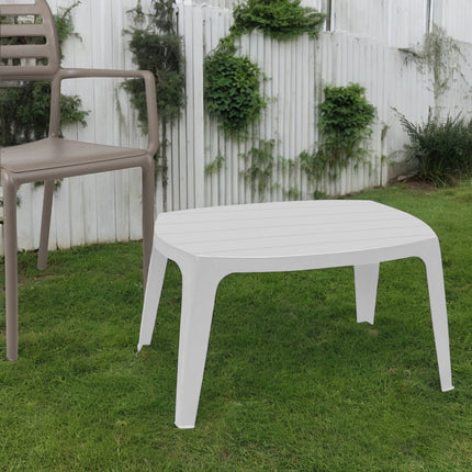 Progarden Tavolino Basso Per Salottino Esterno Bar Kai Tavolo Impilabile In Plastica Da Giardino Bianco 76,5X50X46H Cm Progarden
