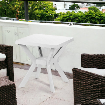 Progarden Tavolo Tavolino Quadrato Reno In Polipropilene, Linea Elegance, Resistente Uv, Made In Italy Progarden