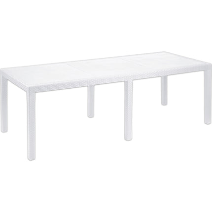 Progarden Tavolo Rettangolare Allungabile Queen 220X90X72 Cm Linea Rattan Uv Resistente Arredo Interno Esterno