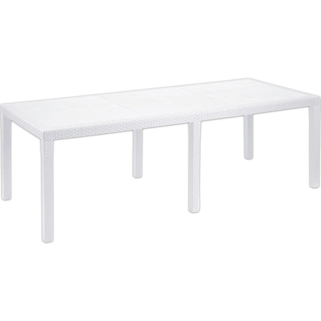 Progarden Tavolo Rettangolare Allungabile Queen 220X90X72 Cm Linea Rattan Uv Resistente Arredo Interno Esterno