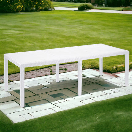 Progarden Tavolo Rettangolare Allungabile Queen 220X90X72 Cm Linea Rattan Uv Resistente Arredo Interno Esterno