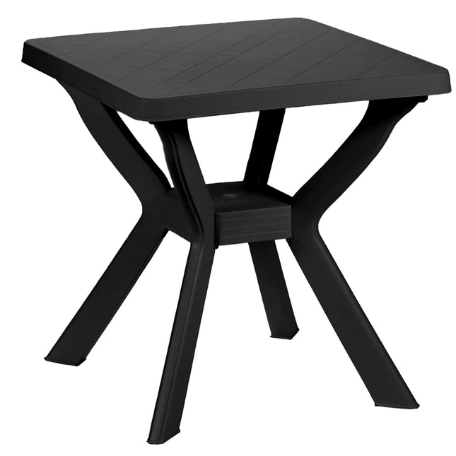 Progarden Tavolo Tavolino Quadrato Reno In Polipropilene, Linea Elegance, Resistente Uv, Made In Italy