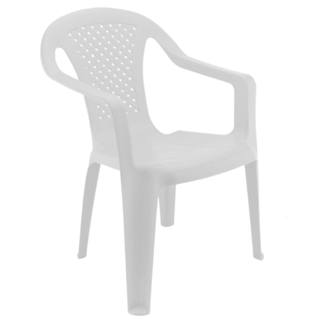 Progarden Sedia Piccola Per Bambini Poltroncina In Plastica Impilabile Con Braccioli 37X37X52H Cm Bianco Progarden